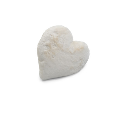 Fluffy heart ivory – pute i fuskepels