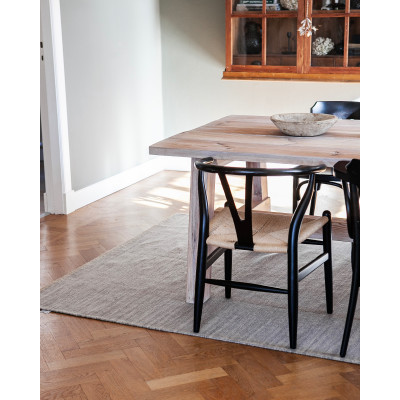 Stil medium grey – håndvevd ullteppe