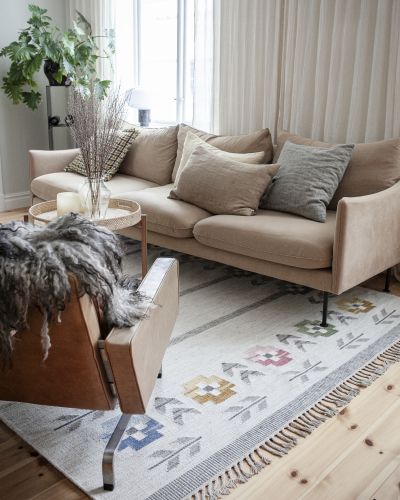 Victoria multi – håndvevd ullteppe