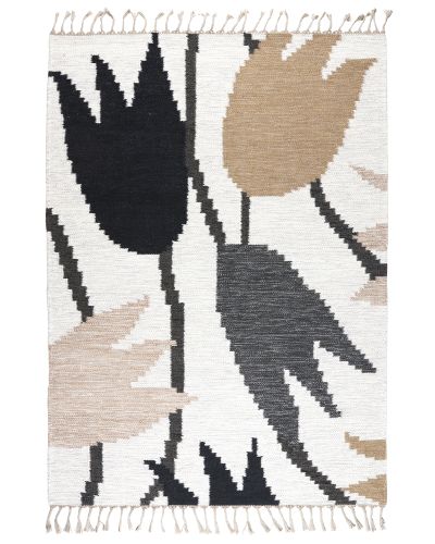 Loupelou grey – håndvevd ullteppe