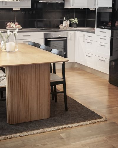Nejd dark brown – håndvevd ullteppe