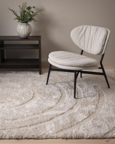 Geometric Record creme - ryeteppe