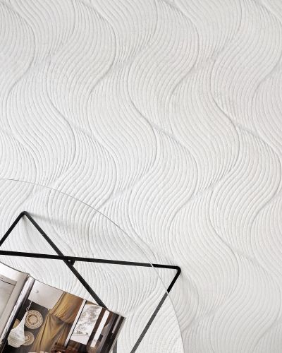 Castello Wave hvit – maskinvevd teppe