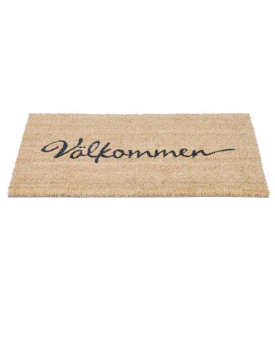 Velkommen kokosbørste beige - dørmatte