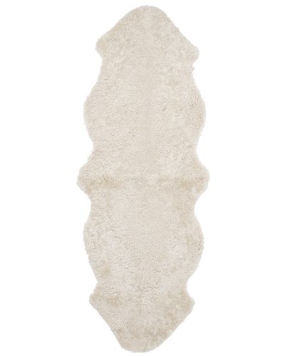 Curly beige 30211 – dobbelt, krøllete saueskinn