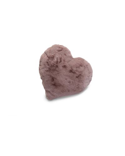 Fluffy heart rosa - pute av syntetisk materiale