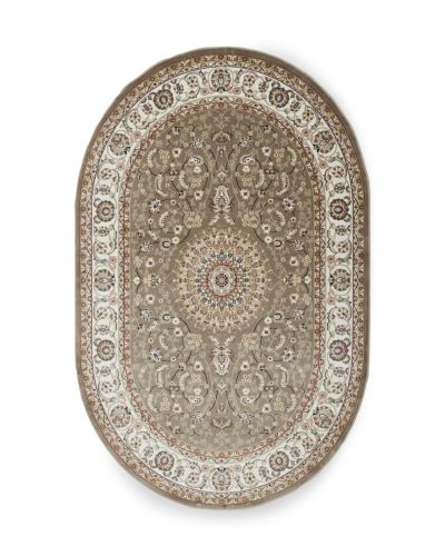 Dubai Medallion oval champagne – maskinvevd teppe