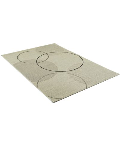 San Diego sand/svart - flatvevd teppe