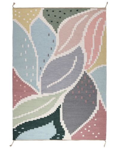 Greenery soft multi – håndvevd ullteppe