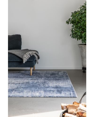 Mist blå – maskinvevd teppe
