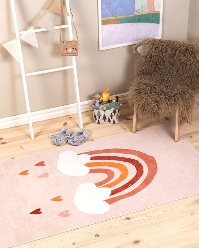 Rainbow beige - barneteppe