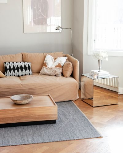 Stil dark grey – håndvevd ullteppe