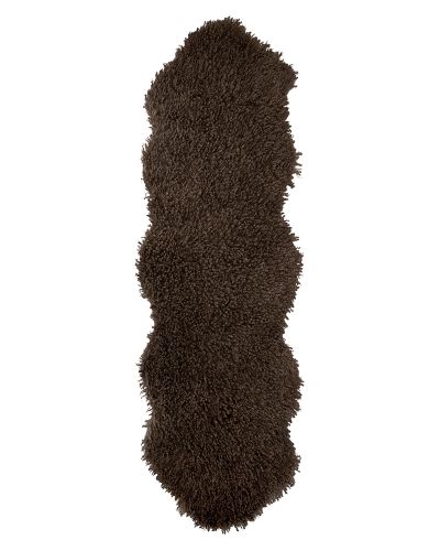 Wooly brown - kunstig dobbelt saueskinn