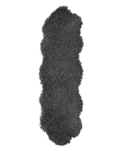 Wooly grå - kunstig dobbelt saueskinn