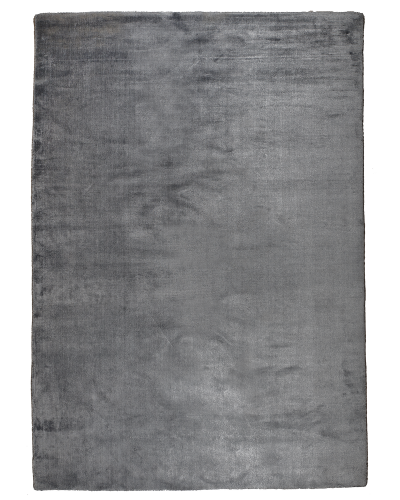 Angel mørkegrå - håndvevd teppe med lugg