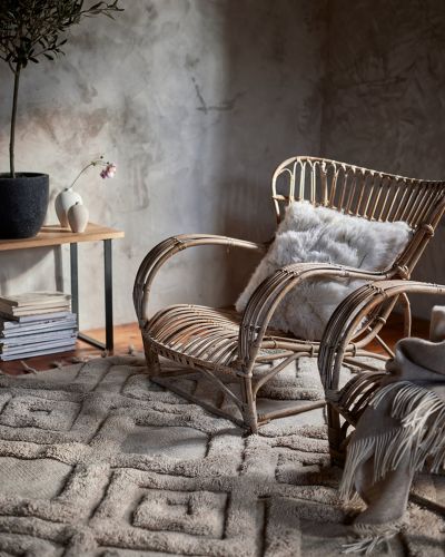 Copenhagen wool beige – håndvevd ullteppe 