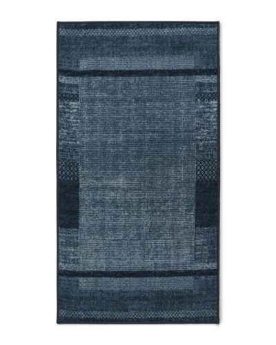 Trendy blå – teppe med gummiert underside