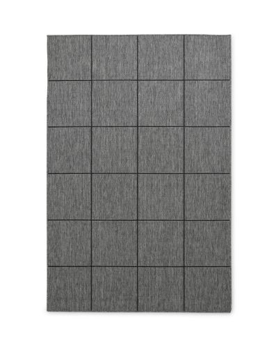 Madrid Square grå/svart – teppe med gummiert underside