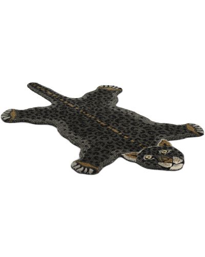 Leopard svart - håndtuftet teppe