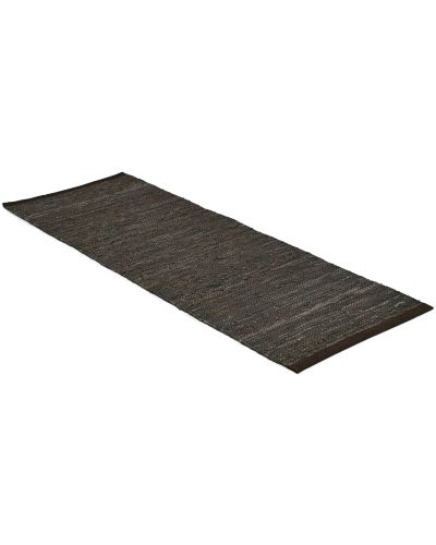 Leather rug choco - fillerye
