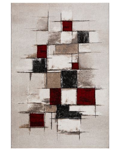 Kingston Abstrakt rød – maskinvevd teppe