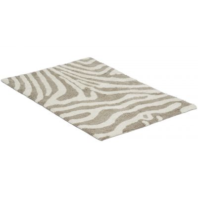 Zebra simply taupe/hvit - baderomsmatte