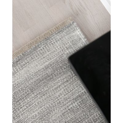 Stil light grey – håndvevd ullteppe