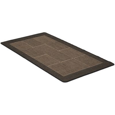 Brick svart - flatvevd teppe med gummibakside