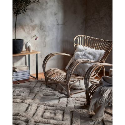 Copenhagen wool beige – håndvevd ullteppe 