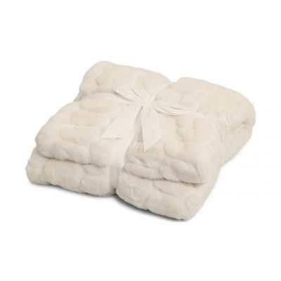 Bubble ivory – pledd i kunststoff