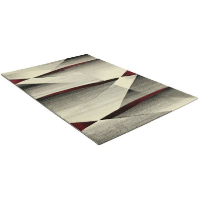 Rubin Modern vinrød - maskinvevd teppe