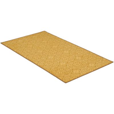 Moderno løvegul - teppe med gummibakside