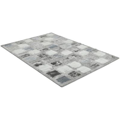 Century Square blå – maskinvevd teppe 