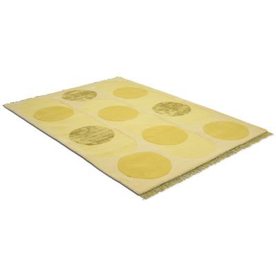 Puntino yellow - håndtuftet ull- og viskoseteppe