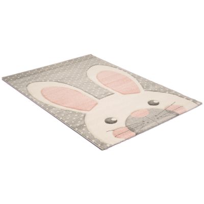London rabbit grå - barneteppe