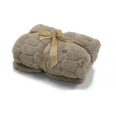 Bubble taupe – pledd i kunststoff