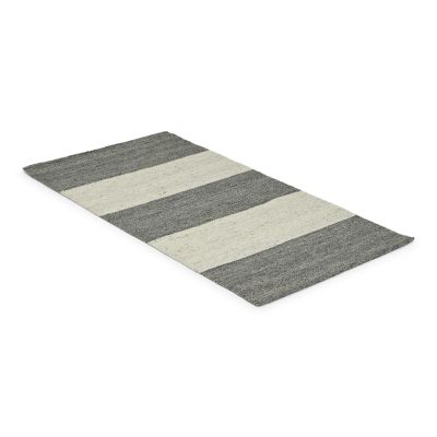 Basel stripe grå - PET yarn-teppe