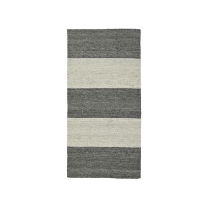 Basel stripe grå - PET yarn-teppe