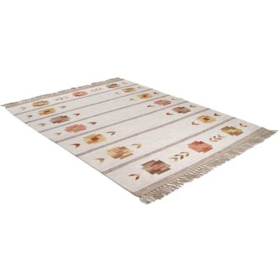 Mårbacka beige - Håndvevd ullteppe