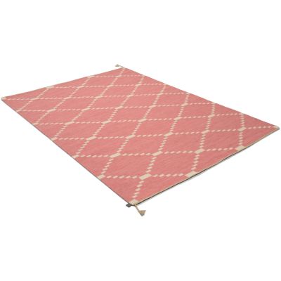 Östanå rosa - håndvevd ullteppe