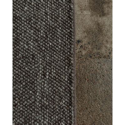 Sarek gråbrun - håndvevd ullteppe